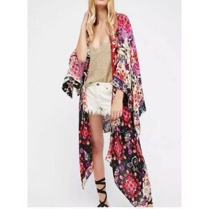 Free People Little Wing Mixed Print Kimono